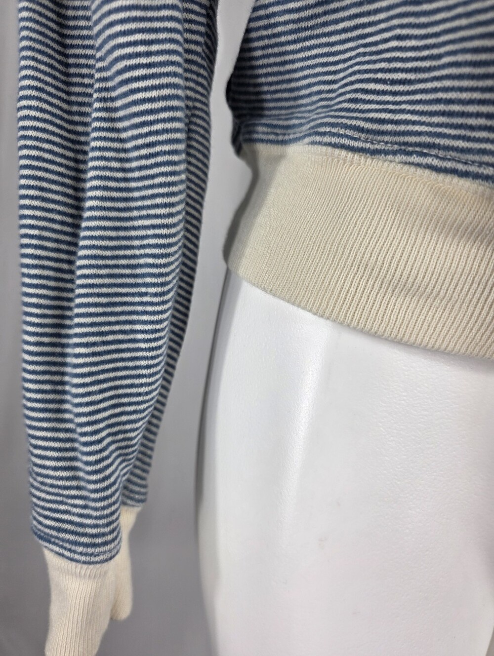 THE GREAT. Eagle Striped Sweatshirt Top 100% Cotton Made In USA Size 0 Heritage - Picture 5 of 10